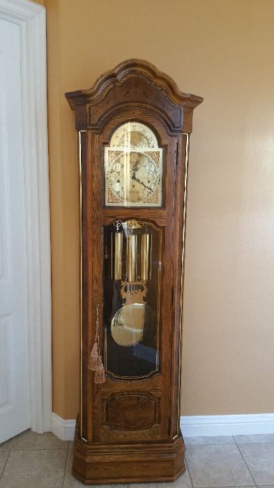 Howard Miller 1980's Grandfather clock w/ moon dial
