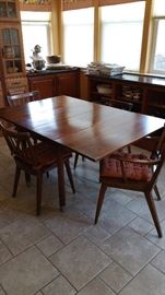 Willett dining table, side leaves up  (Two more leaves not in)