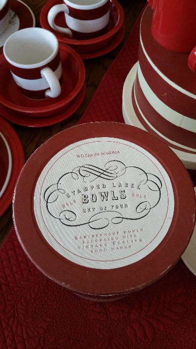 Williams & Sonoma boxed sets - Red stamped