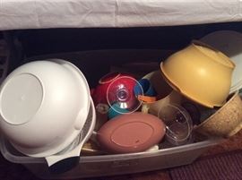 assorted plastic containers