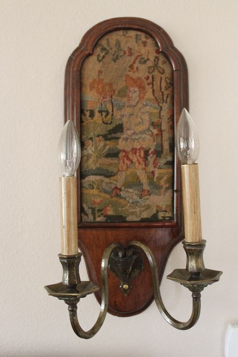 Needlepoint Sconce