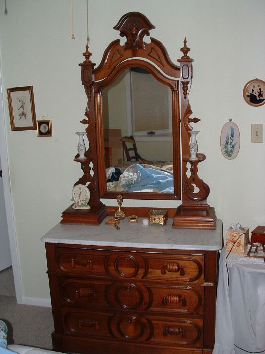 Awesome marble top Victorian dresser