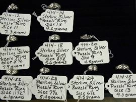 Sterling Silver Puzzle Rings