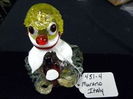 Murano Italy Glass Clown