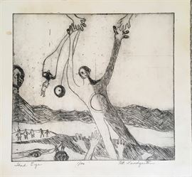 Third Eye 1/20, Etching by HB Landgarten (1921-2011)