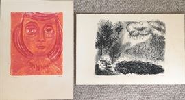 Serigraph, My Casandra 27/35 & Paysage 8/10 by Beata