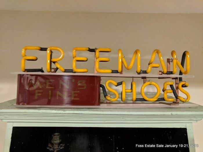 Freeman Shoes Neon sign (needs new cord)