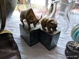 Bear & Bull Bookends