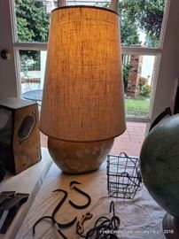 Vintage lamp with tall shade