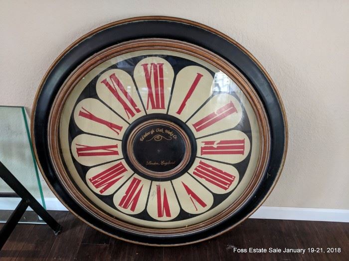 Reproduction Oversized Wall clock frame and backing (needs electric works)