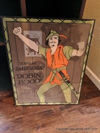 Reproduction Douglas Fairbanks Robin Hood steel sign