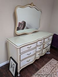 Shabby chic French provincial dresser with mirror