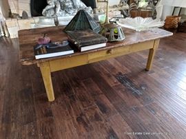 Farm-style coffee table with drawer