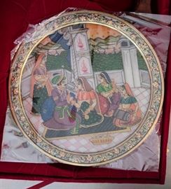 Persian painted porcelain plate (Mint in Box)