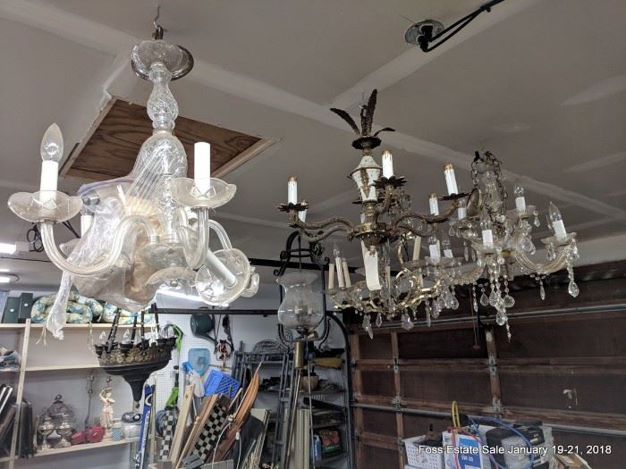 Assorted chandeliers