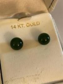 14k gold post earrings