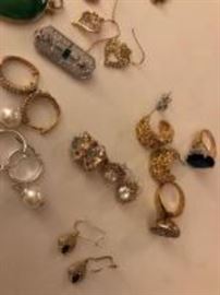 earrings rings and bracelet