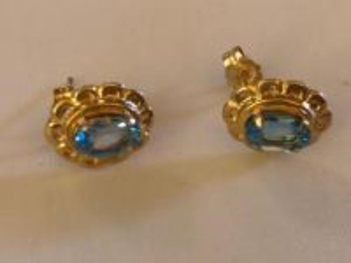 gold and blue topaz