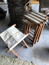Canvas Stools Set