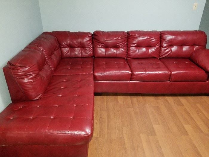 Genuine Leather Sectional Sofa 