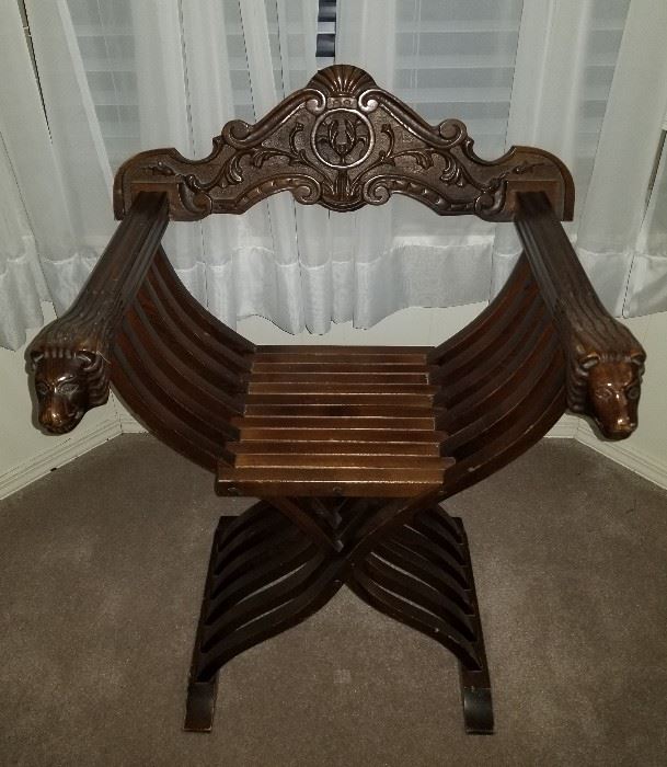 Rare Antique Chair w/ Carvings