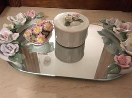 Rose Mirrored Bedroom tray