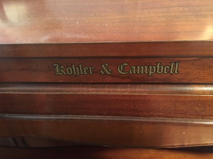 Kohler and Campbell piano with piano stool