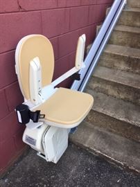 lift chair ( can be installed inside or outside of home and does include railing)