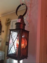 one of two matching pair of electric lanterns