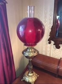 red globe parlor lamp