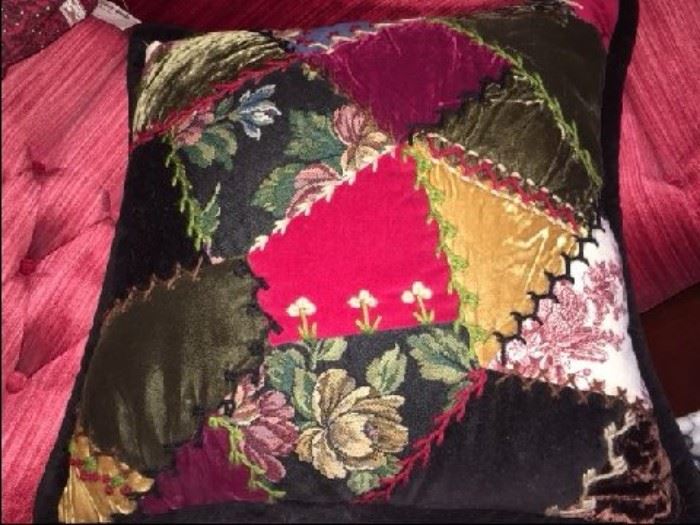 hand made patch quilt pillow 