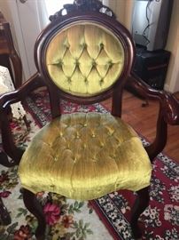 beautiful carved arm chair
