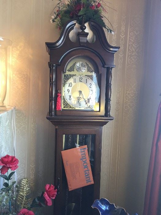 Cherry 6 ft. Hersched grandfather clock