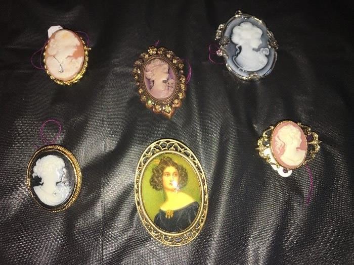 ladies cameo collection - everything from sterling to gold to vintage.