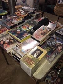 selection of old vintage VHS tapes and other great items musical and movies and more