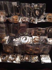 various collection of ladies hoop and other earrings