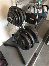 Nice weights and Weight bench