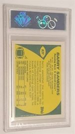 Barry Sanders 1989 Topps Traded Graded Rookie Foot ...
