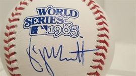 George Brett Autographed 1985 World Series Rawling ...