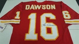 Len Dawson Autographed Kansas City Chiefs Red NFL ...