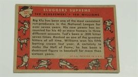 1958 Topps Slugger Supreme # 321 Ted Williams & Kl ...