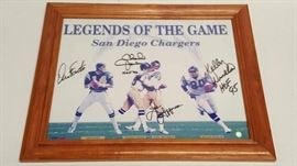 San Diego Chargers Autographed "Legends of the Gam ...
