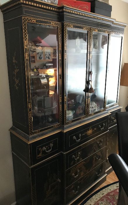 Union National  glass frontOriental china cabinet/ breakfront