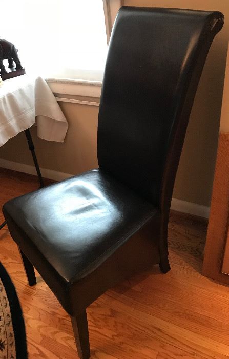 Set of eight dining room chairs
