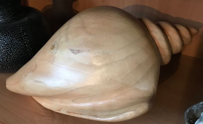 Wood carved shell