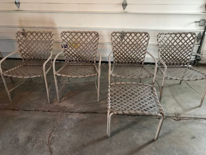 Brown Jordan patio chairs and ottoman