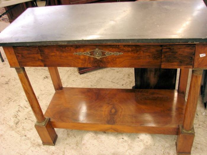 Marble top French empire console, early 19th c, Herb Highsmith Antiques