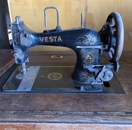 Vintage/Antique  Vesta Sewing Machine and Cabinet 