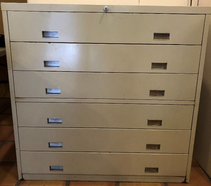 6-Drawer Flat File Cabinet 