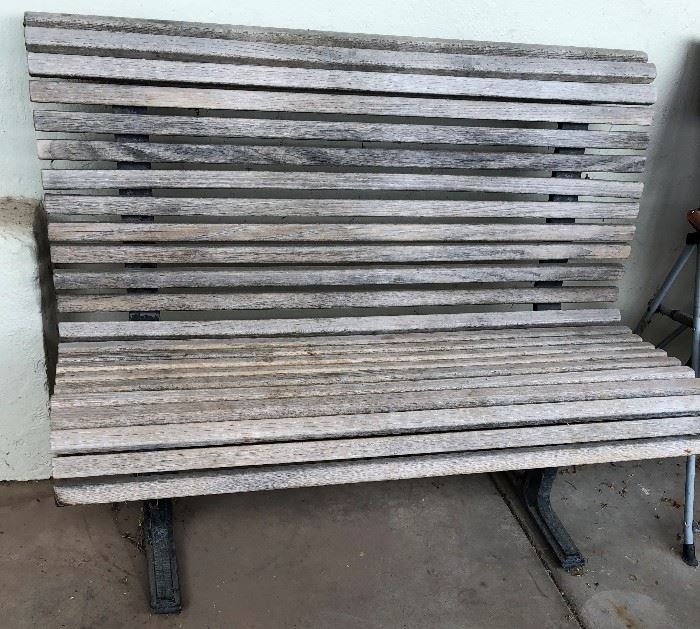 1950's Falcon Slatted Bench and Chair 